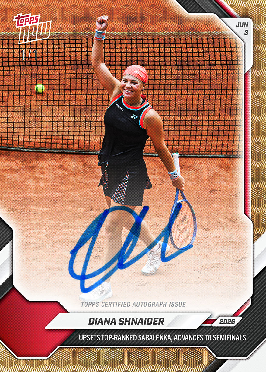 Diana Shnaider - 2026 Topps NOW Tennis - Card 16 - PR: 419 - Image 2