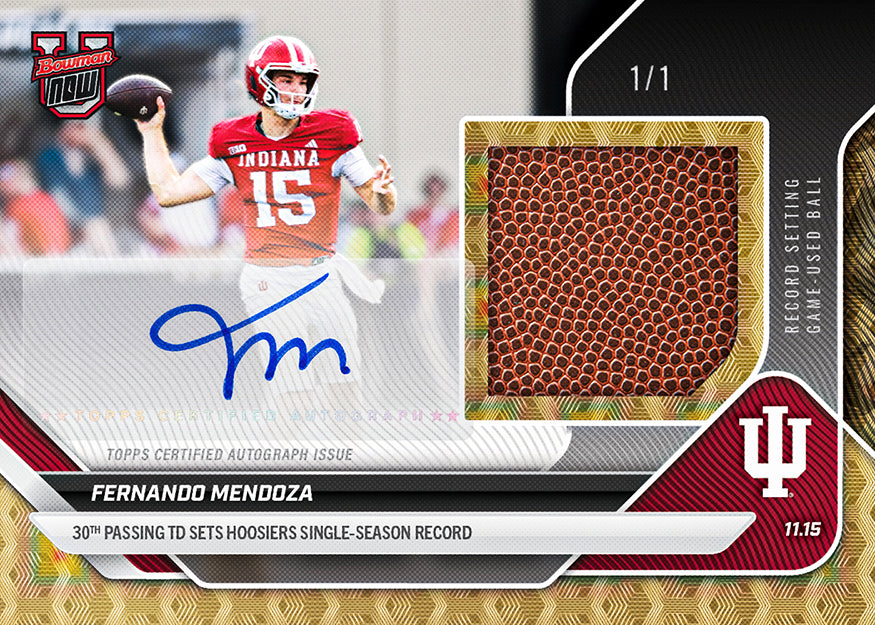 Fernando Mendoza - 2025-26 Bowman U NOW Football - Card 45 - PR: 2864 - Image 2