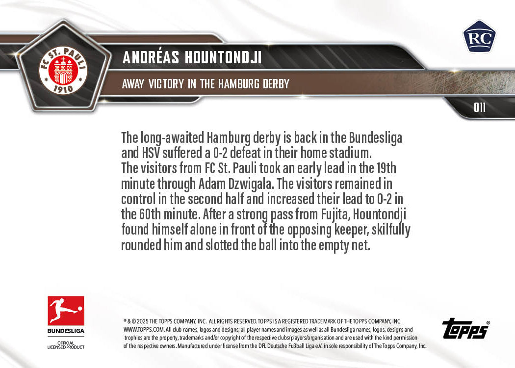 Andréas Hountondji - 2025-26 Bundesliga Topps NOW - Card 11 - PR: 367 - Image 7