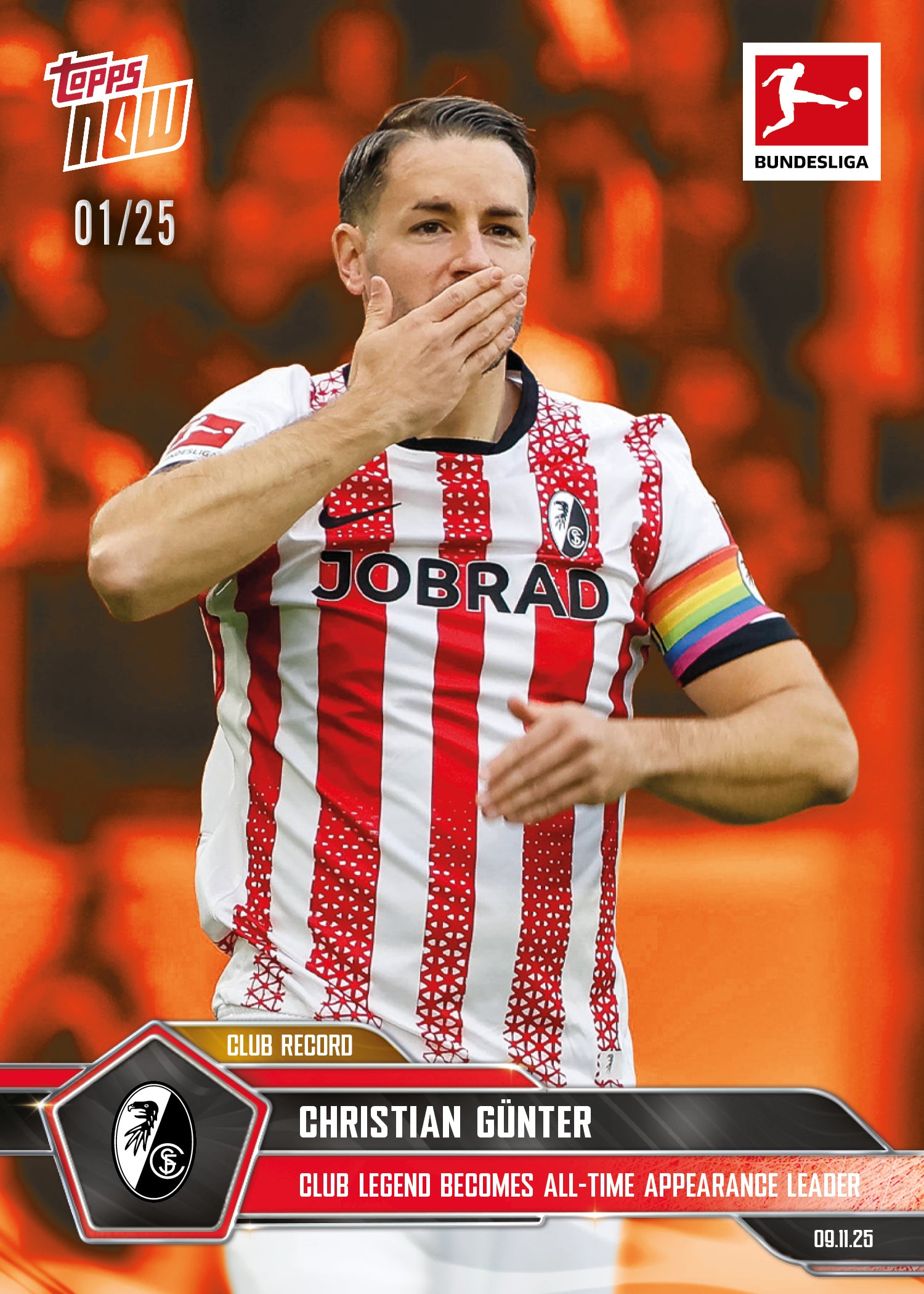 Christian Günter - 2025-26 Bundesliga Topps NOW - Card 61 - PR: 241 - Image 5