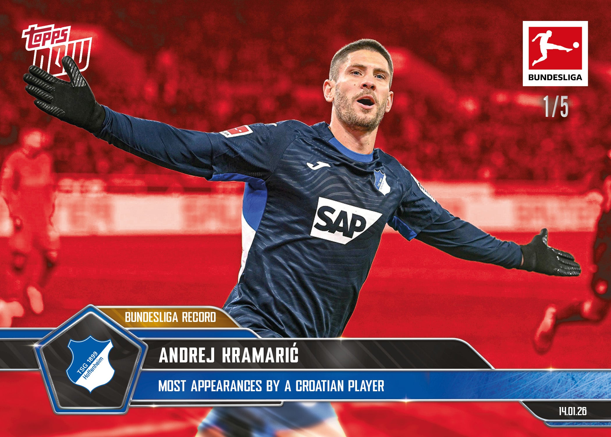 Andrej Kramarić - 2025-26 Bundesliga Topps NOW - Card 97 - PR: 210 - Image 3