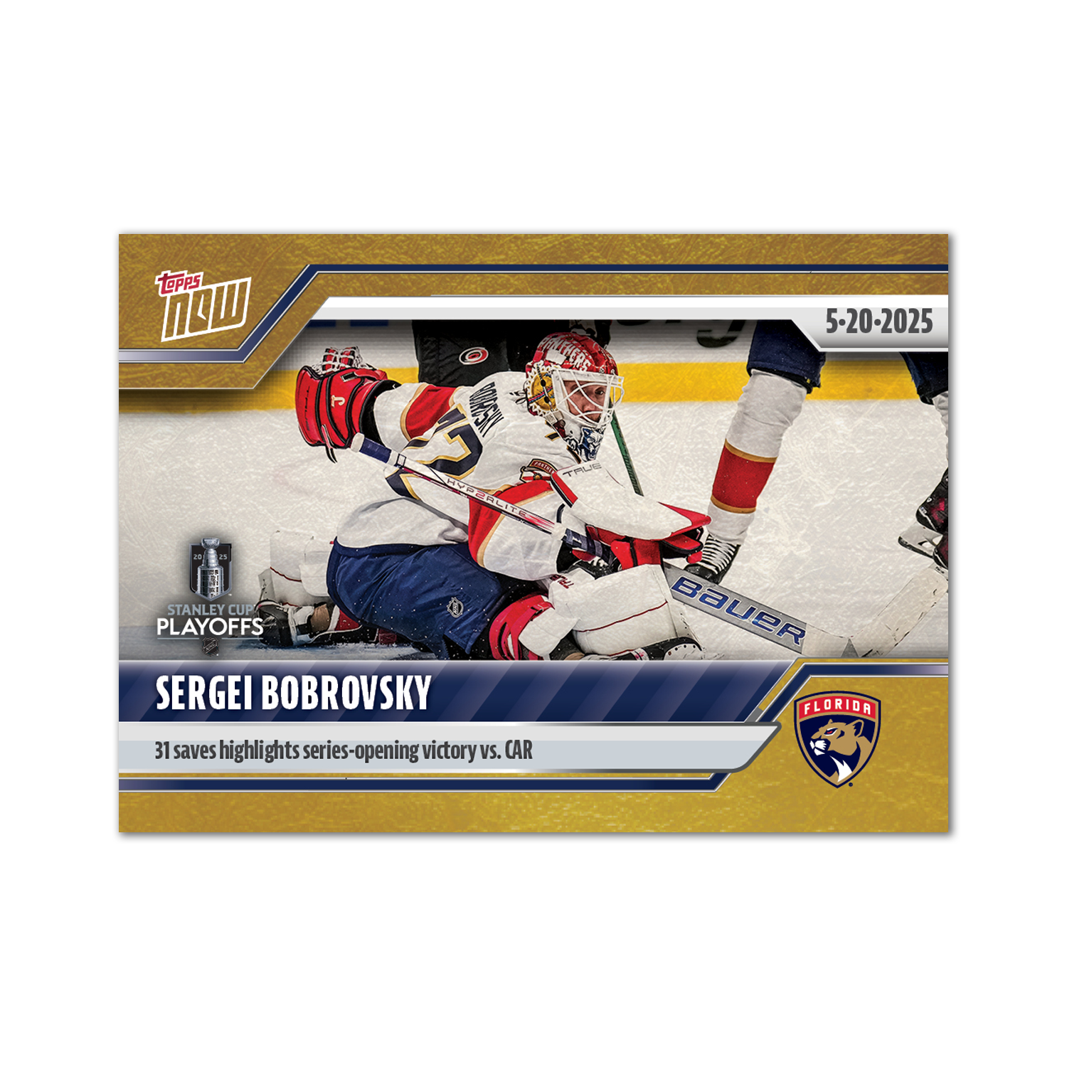 Sergei Bobrovsky - 2024-25 NHL Topps NOW - Sticker # 189 Pack - PR: 150 - Image 2