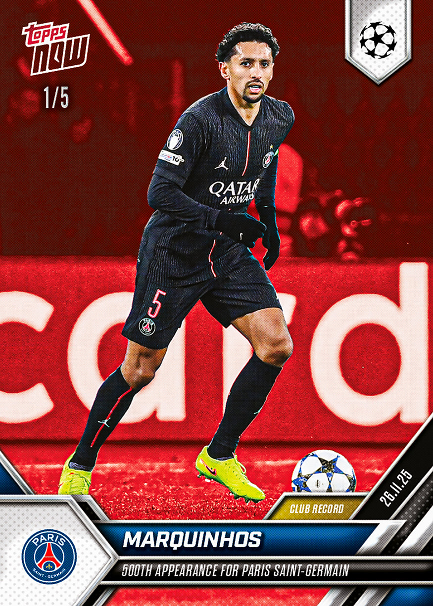 Marquinhos - 2025-26 UCL Topps NOW - Card 57 - PR: 232 - Image 3