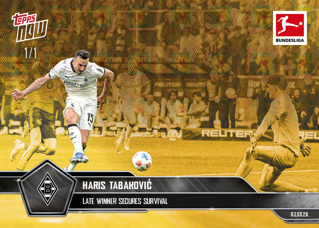 Haris Tabaković - 2025-26 Bundesliga Topps NOW - Card 187 - PR: 103 - Image 2