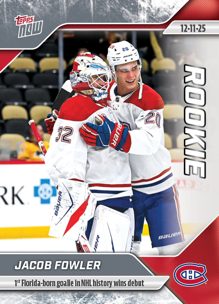 Jacob Fowler - 2025-26 NHL Topps NOW - Sticker # 58 Pack - PR: 430