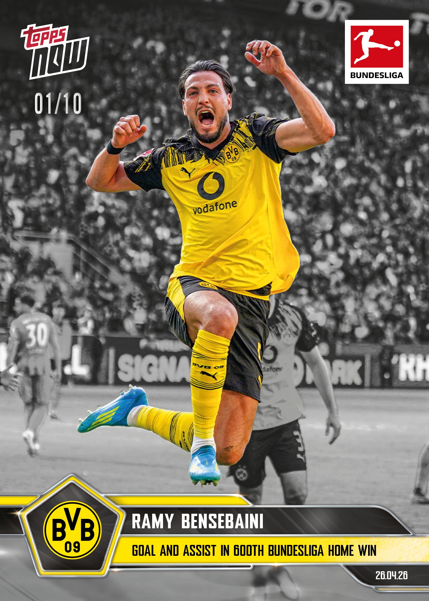 Ramy Bensebaini - 2025-26 Bundesliga Topps NOW - Card 181 - PR: 236 - Image 4
