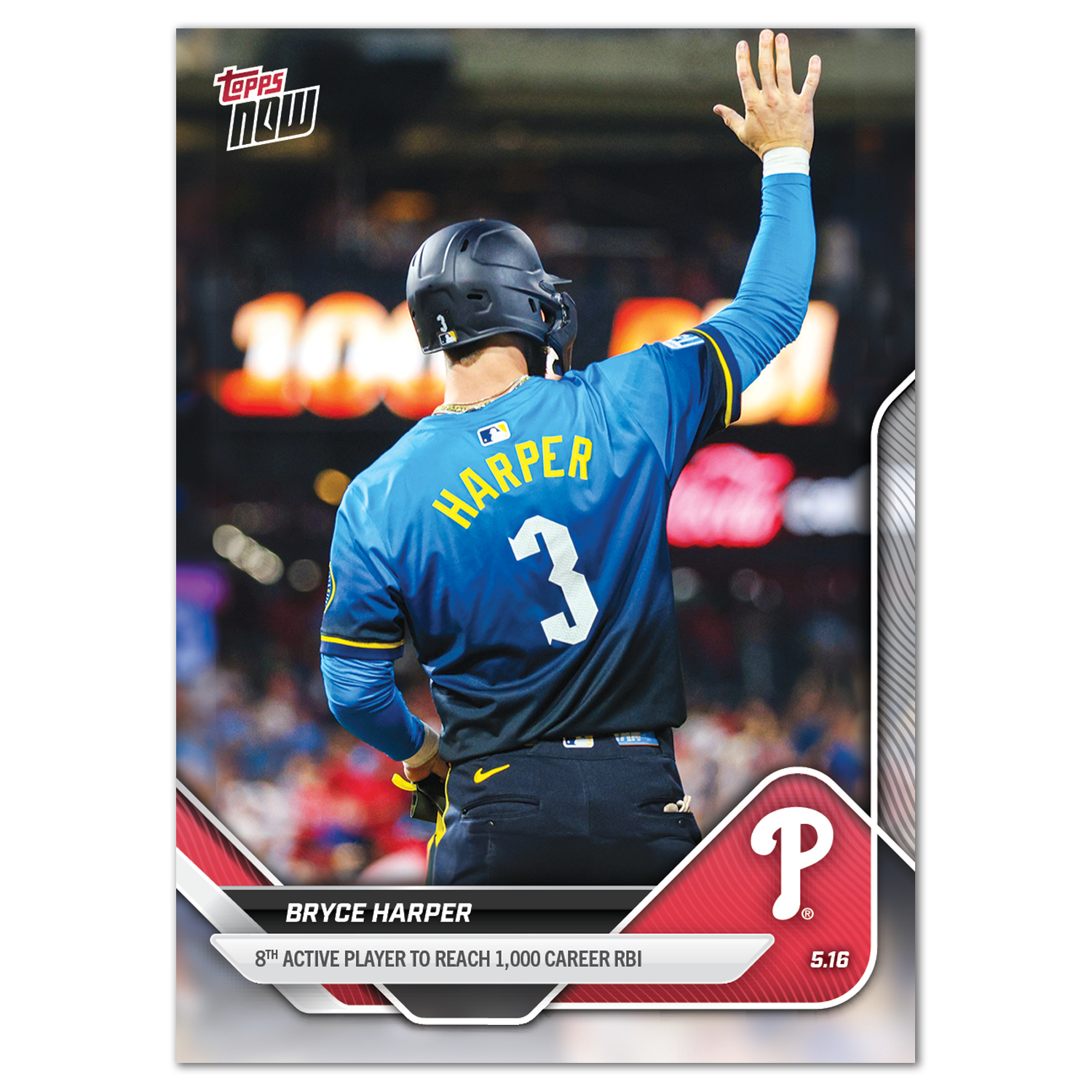 Bryce Harper - 2025 MLB Topps NOW - Card 187 - LOOK FOR AUTOS - PR: 5227 - Image 3