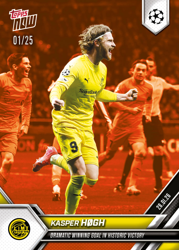Kasper Høgh - 2025-26 UCL Topps NOW - Card 86 - PR: 222 - Image 5