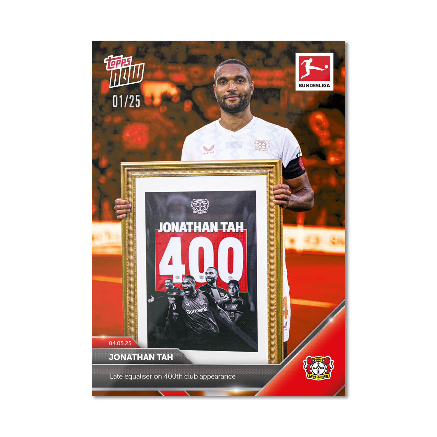 Jonathan Tah - 2024-25 Bundesliga Topps NOW - Card 182 - PR: 51 - Image 5