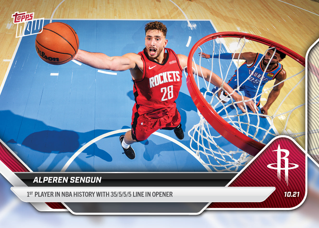 Alperen Sengun - 2025-26 NBA Topps NOW - Card 4 - PR: 1135