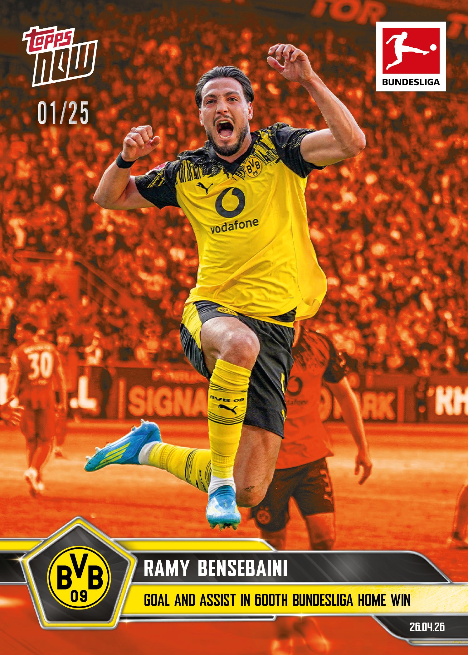 Ramy Bensebaini - 2025-26 Bundesliga Topps NOW - Card 181 - PR: 236 - Image 5