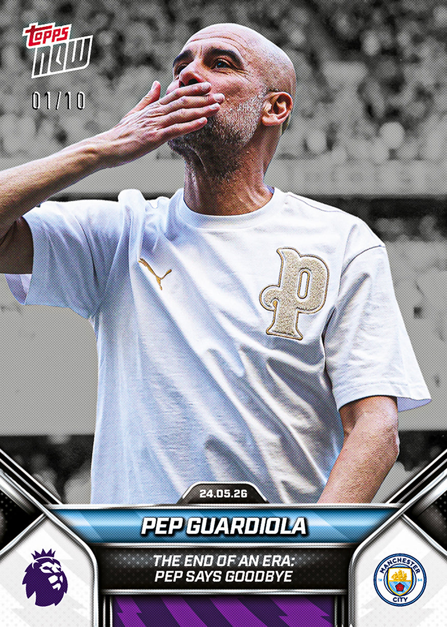 Pep Guardiola - 2025-26 Premier League Topps NOW - Card 201 - PR: 2837 - Image 5