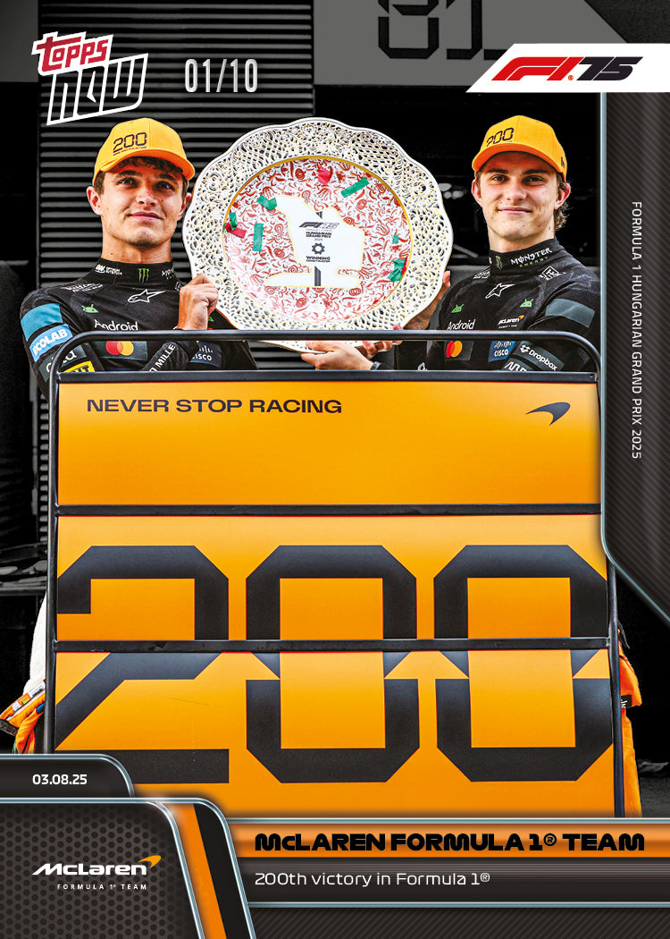 McLaren Formula 1 Team - 2025 Formula 1 Topps NOW - Card 54 - PR: 3428 - Image 4