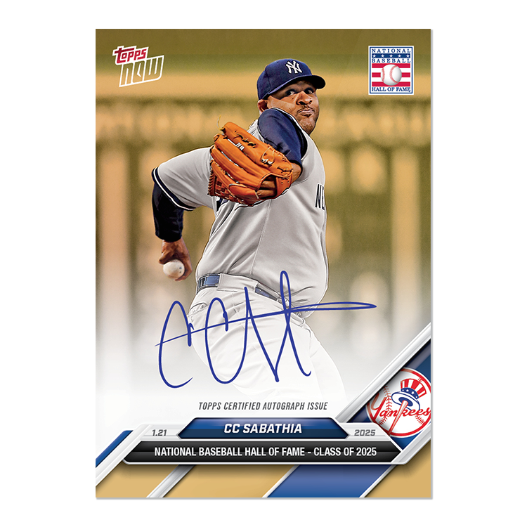 CC Sabathia - 2025 MLB Topps NOW - Card OS-15 - LOOK FOR AUTOS - PR: 2696 - Image 2