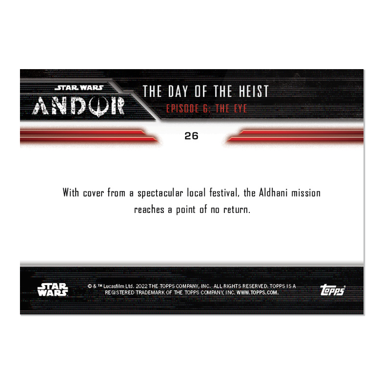 2022 TOPPS NOW Star Wars: Andor Episode 6 - 5 Card Set - PR: 699 - Image 3