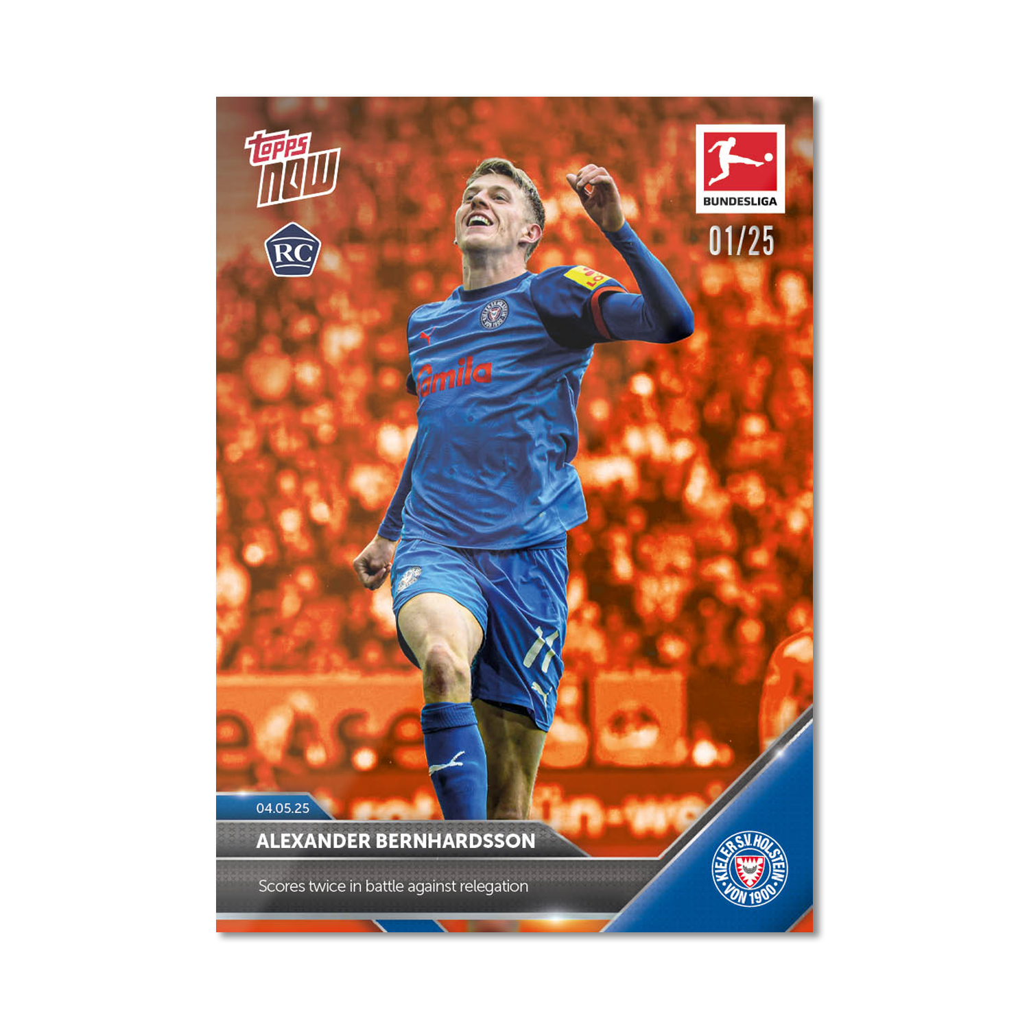 Alexander Bernhardsson - 2024-25 Bundesliga Topps NOW - Card 181 - PR: 86 - Image 5