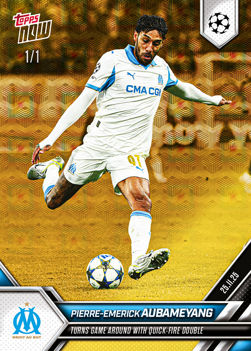 Pierre-Emerick Aubameyang - 2025-26 UCL Topps NOW - Card 53 - PR: 149 - Image 2