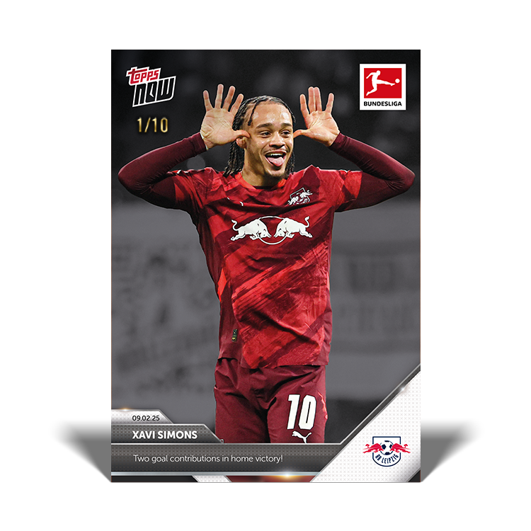 Xavi Simons - Two goal contributions in home victory! - 24/25 Bundesliga Topps NOW Card 120 - PR: 140 - Image 5