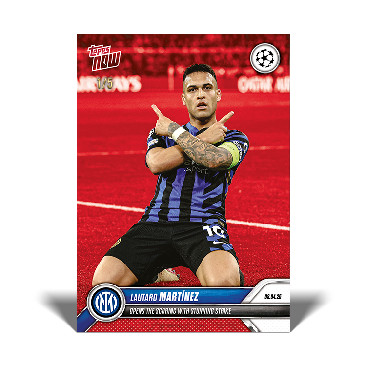 Lautaro Martínez - 2024-25 UCL Topps NOW - Card 132 - PR: 265 - Image 3