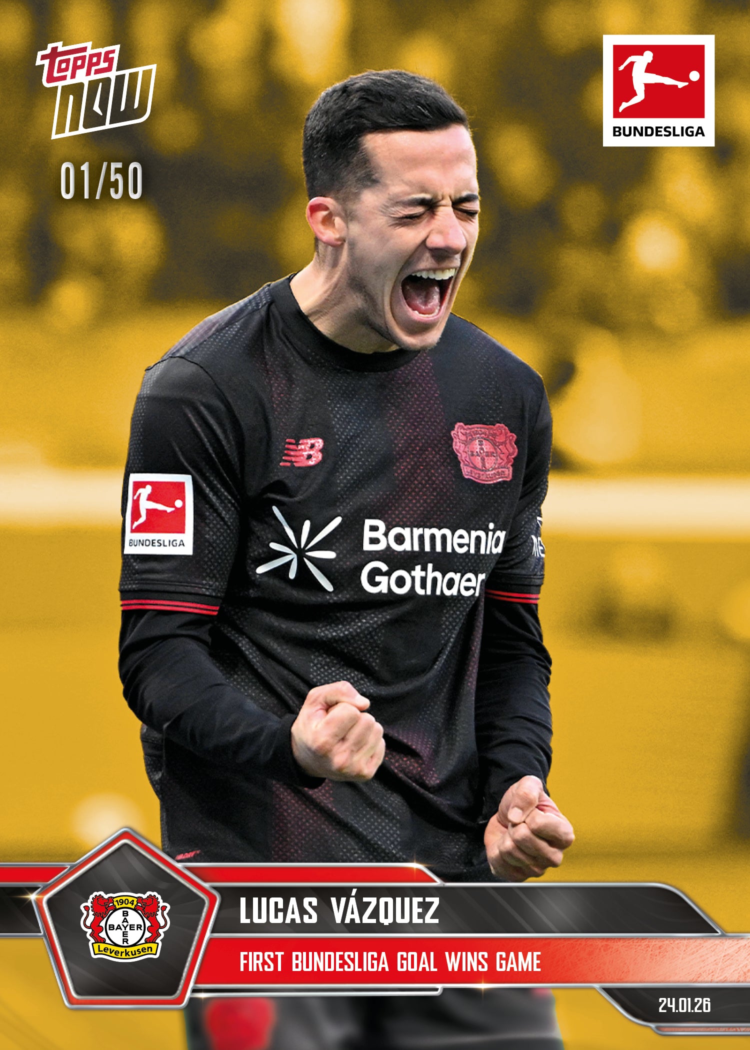 Lucas Vázquez - 2025-26 Bundesliga Topps NOW - Card 107 - PR: 183 - Image 6