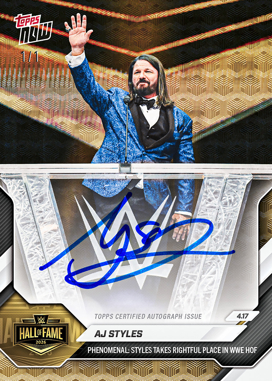 AJ Styles - 2026 WWE Topps NOW - Card HOF2 - PR: 1480 - Image 2