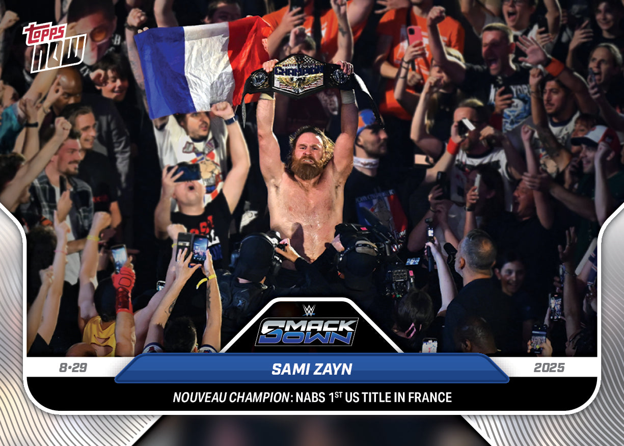 Sami Zayn - 2025 WWE Topps NOW - Card 90 - LOOK FOR AUTOS - PR: 784 - Image 3
