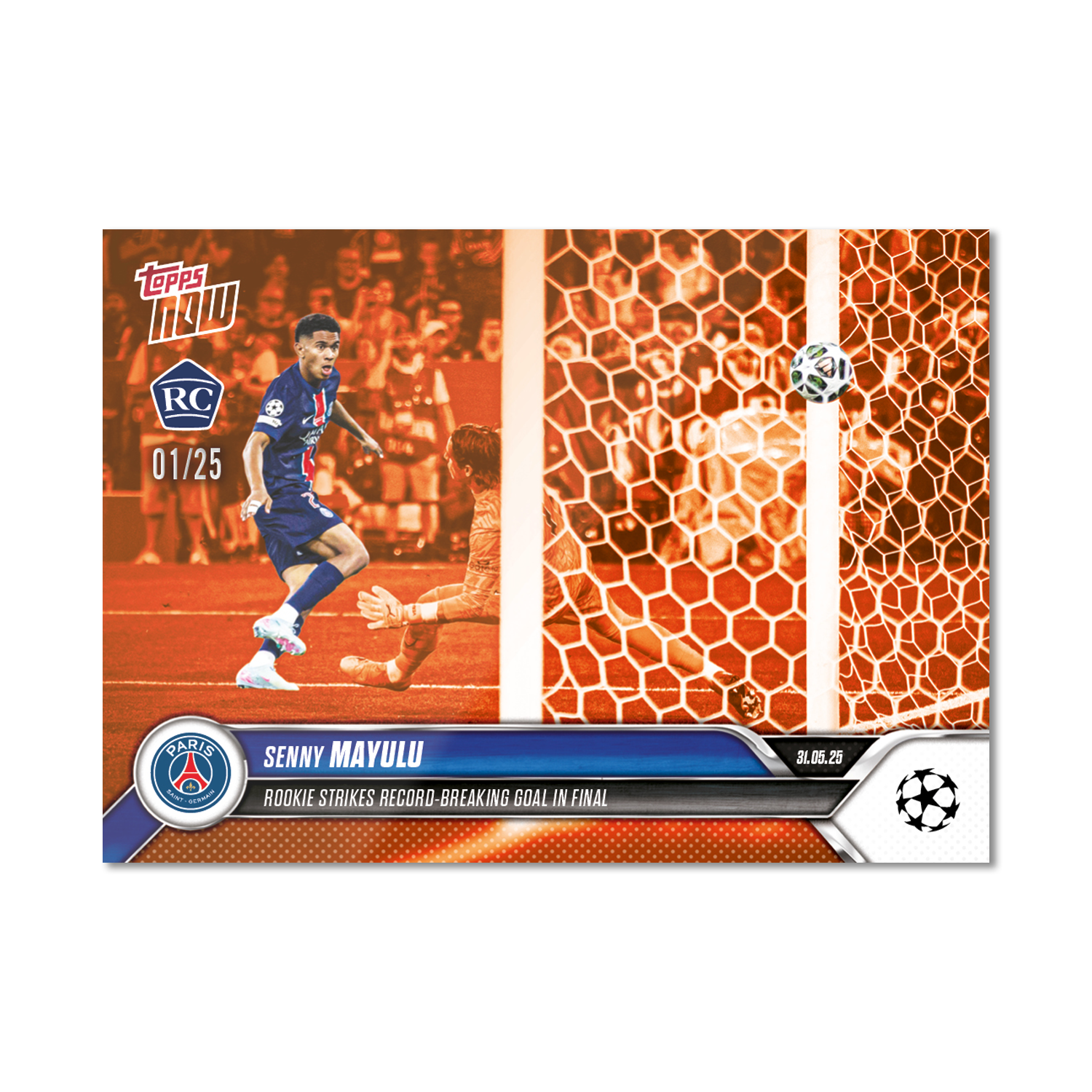 Senny Mayulu - 2024-25 UCL Topps NOW - Card 164 - LOOK FOR AUTO-RELIC - PR: 1637 - Image 7