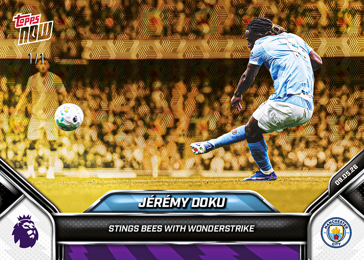 Jérémy Doku - 2025-26 Premier League Topps NOW - Card 190 - PR: 317 - Image 2