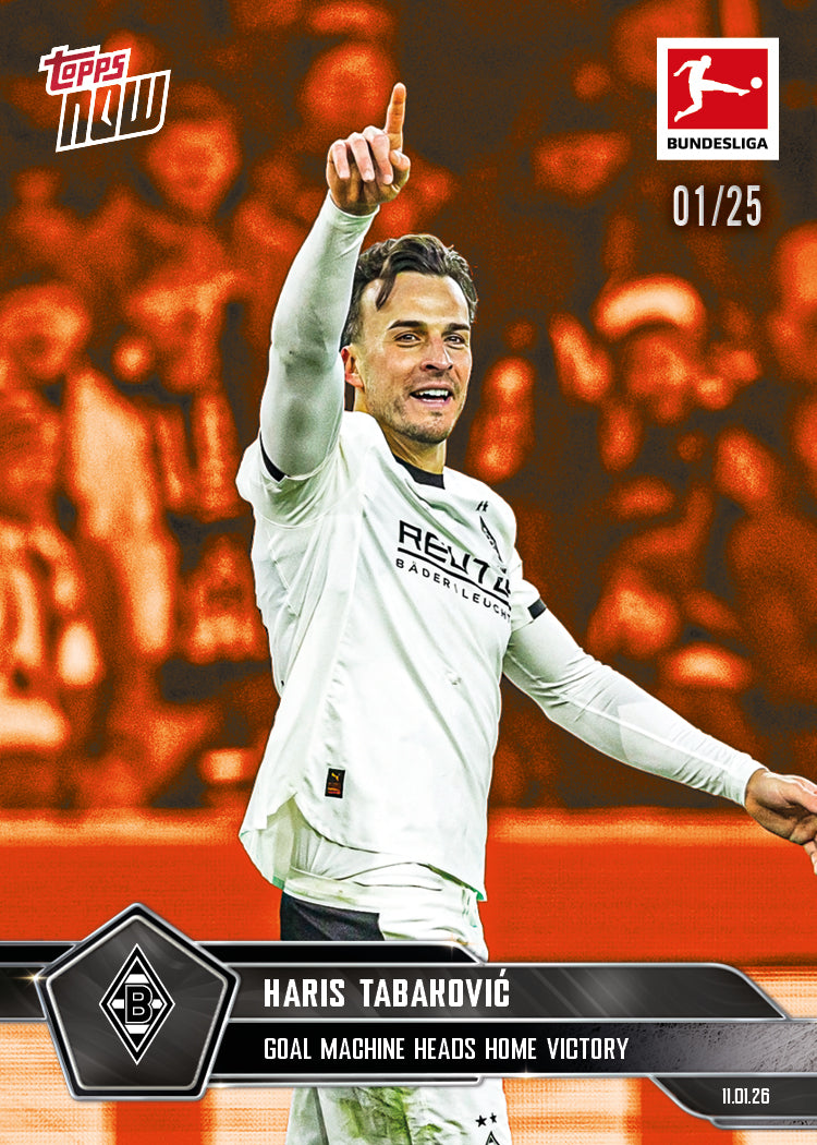 Haris Tabaković - 2025-26 Bundesliga Topps NOW - Card 94 - PR: 220 - Image 5