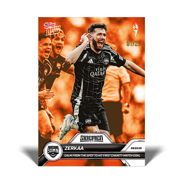 Zerkaa - 2025 Sidemen Charity Match Topps NOW Card 1 - LOOK FOR AUTO - PR: 398 - Image 4