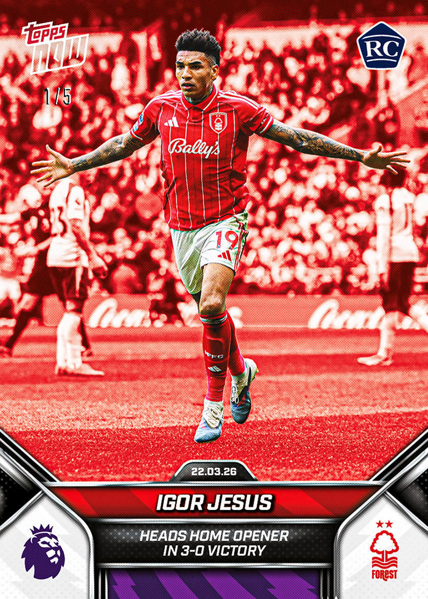 Igor Jesus - 2025-26 Premier League Topps NOW - Card 164 - PR: 359 - Image 3