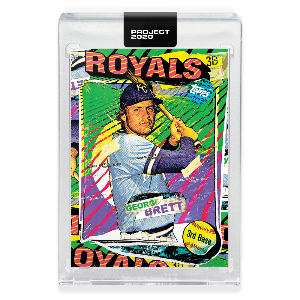 Topps PROJECT 2020 Card 55 - 1975 George Brett by Tyson Beck - Print Run: 1992