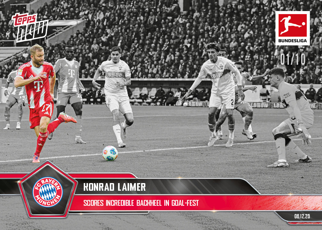 Konrad Laimer - 2025-26 Bundesliga Topps NOW - Card 74 - PR: 299 - Image 4