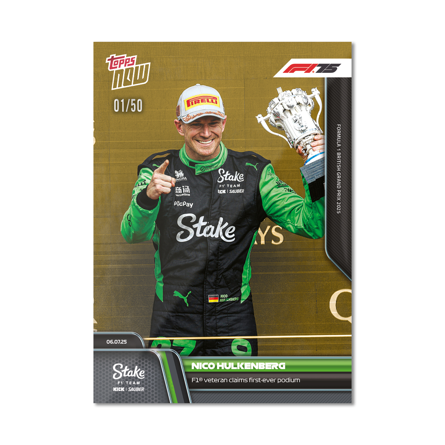 Nico Hulkenberg - 2025 Formula 1 Topps NOW - Card 51 - PR: 4055 - Image 6