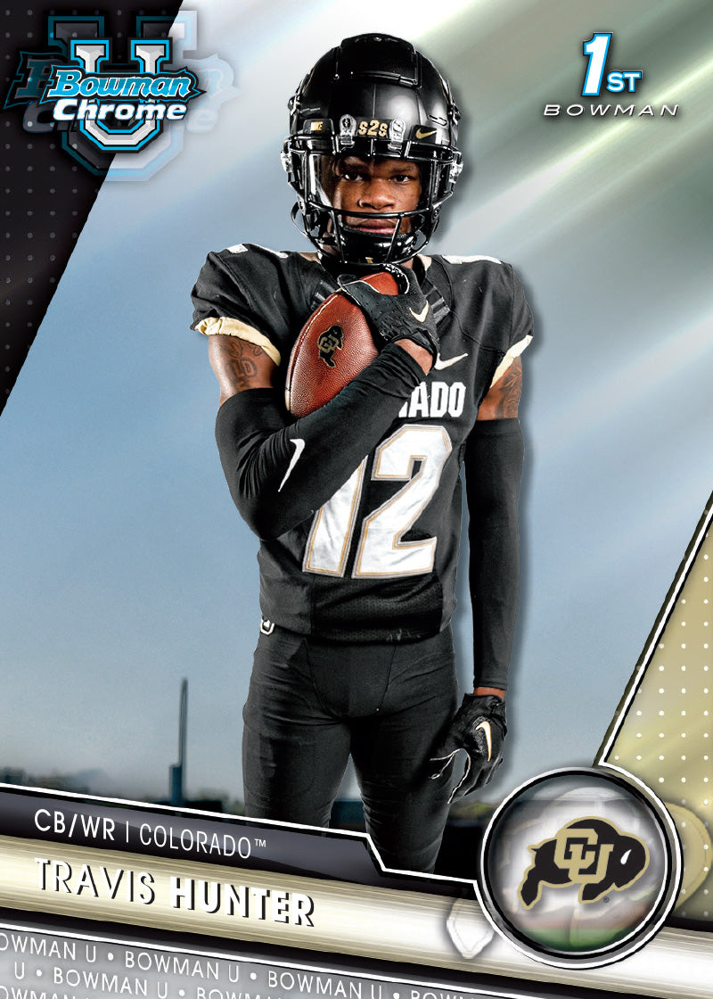 Alternative view of 2023 Bowman University Chrome Football - Hobby Box