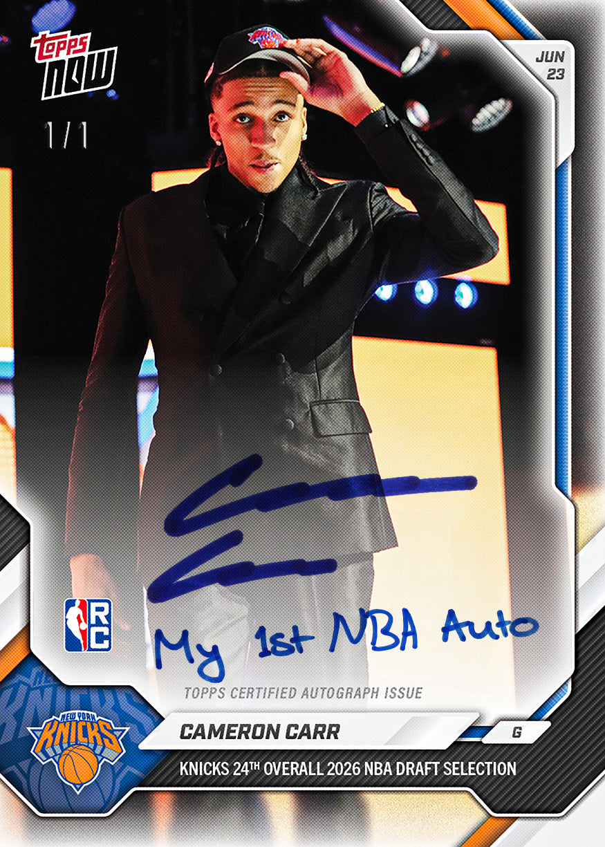 Cameron Carr - 2026-27 NBA Topps NOW - Card CCAR - PR: 578 - Image 2