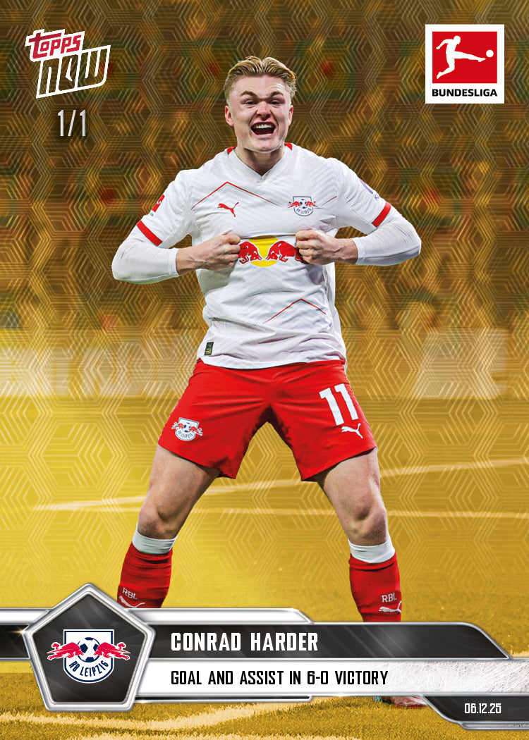 Conrad Harder - 2025-26 Bundesliga Topps NOW - Card 75 - PR: 161 - Image 2