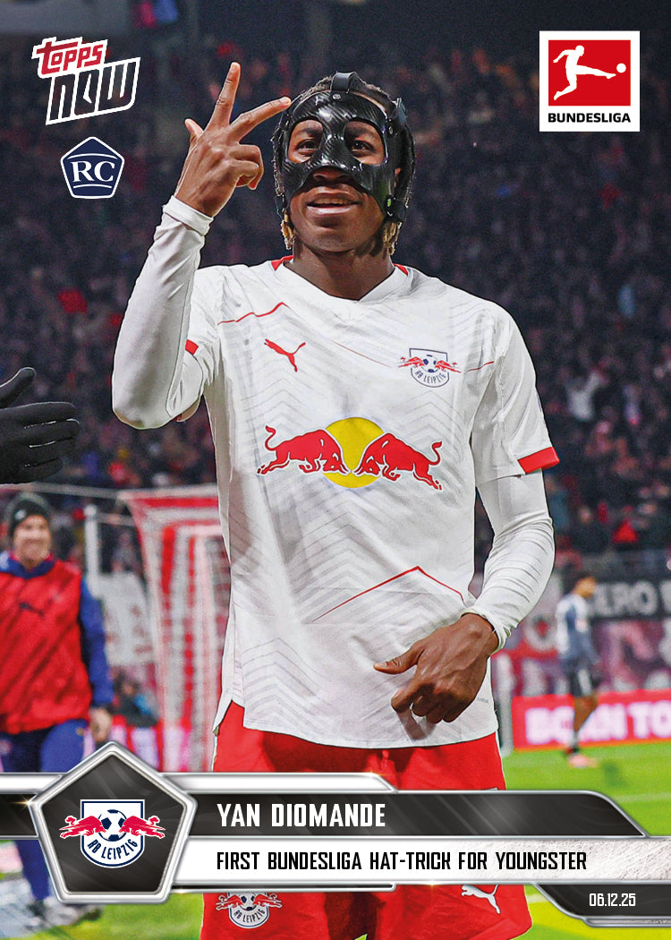 Yan Diomande - 2025-26 Bundesliga Topps NOW - Card 76 - PR: 1629