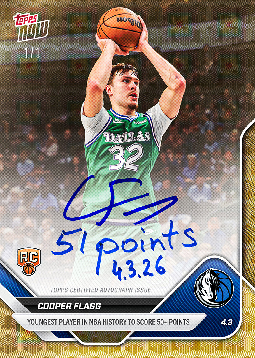 Cooper Flagg - 2025-26 NBA Topps NOW - Card 241 - PR: 99025 - Image 2
