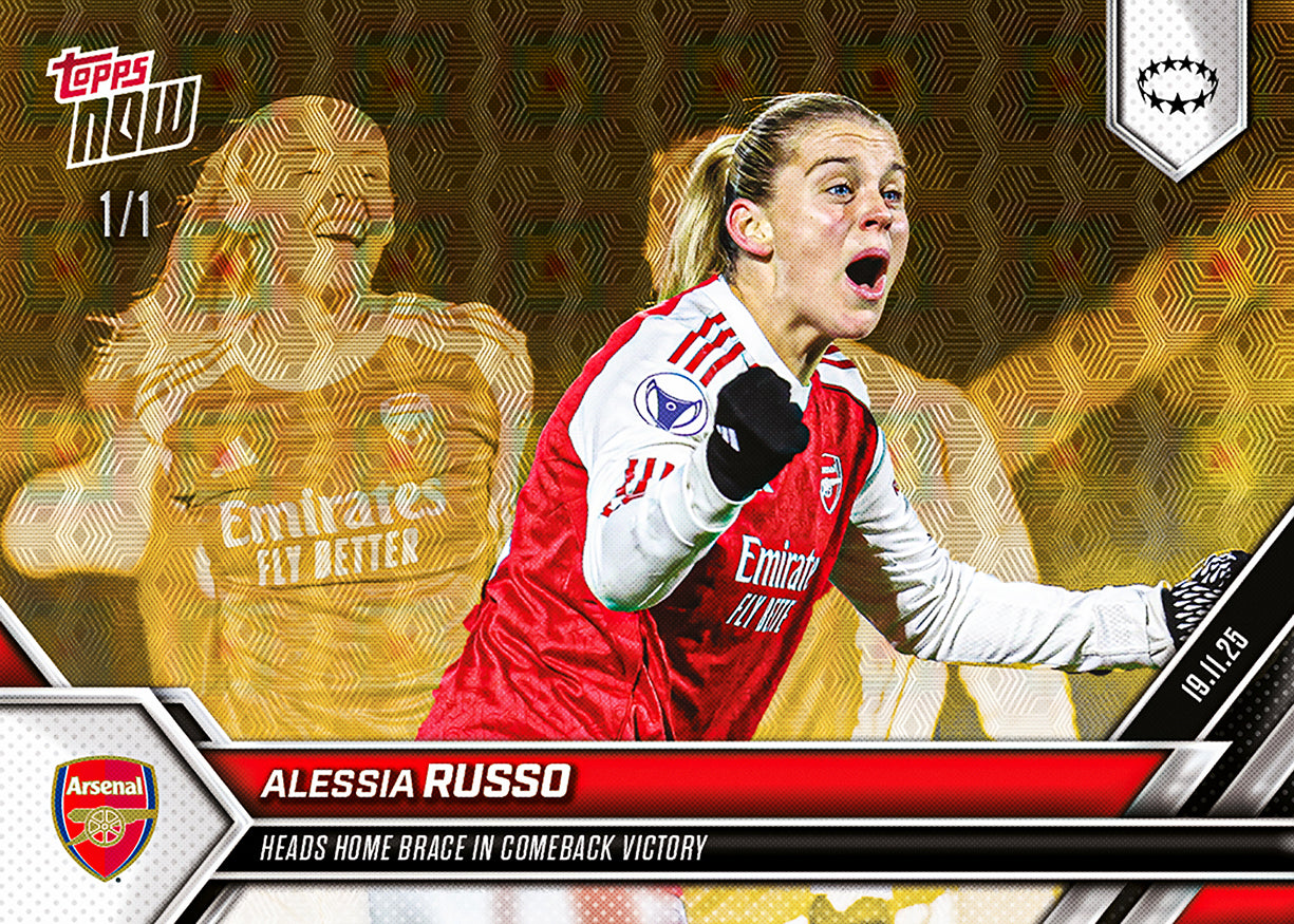 Alternative view of Alessia Russo - 2025-26 UWCL Topps NOW - Card 11 - PR: 783