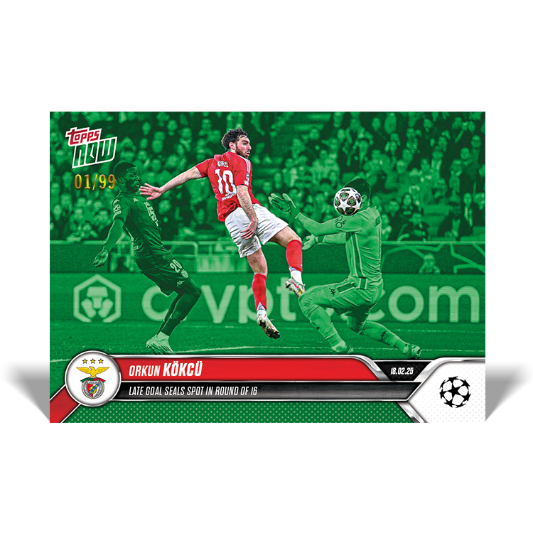 Orkun Kökçü - Late goal seals spot in Round of 16 - 24/25 UCL Topps NOW Card 105 - PR: 75 - Image 5