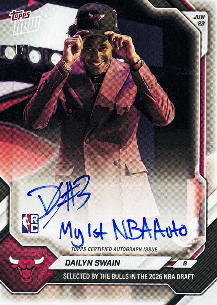 Dailyn Swain - 2026-27 NBA Topps NOW - Card DSWA - PR: 1311 - Image 2