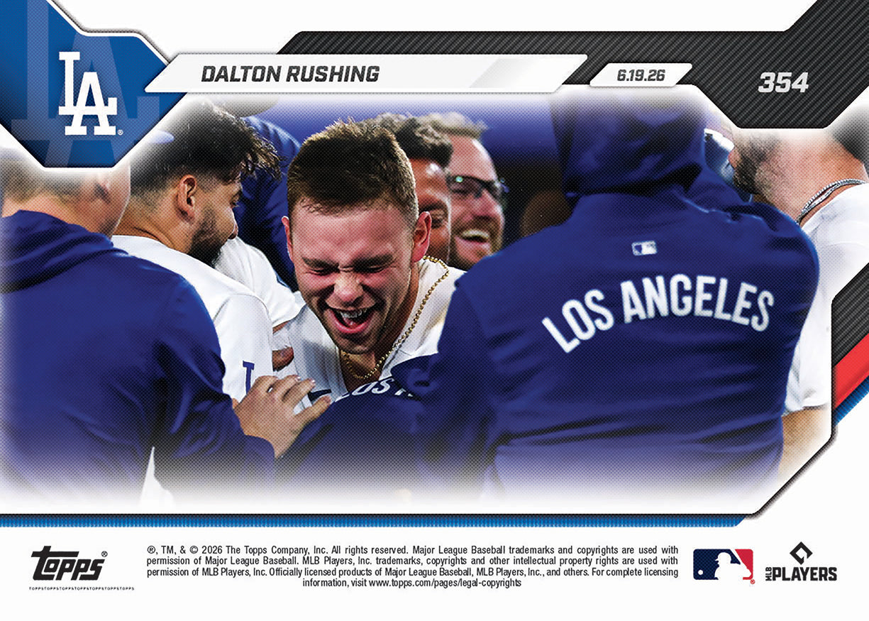 Dalton Rushing - 2026 MLB Topps NOW - Card 354 - PR: 866 - Image 2