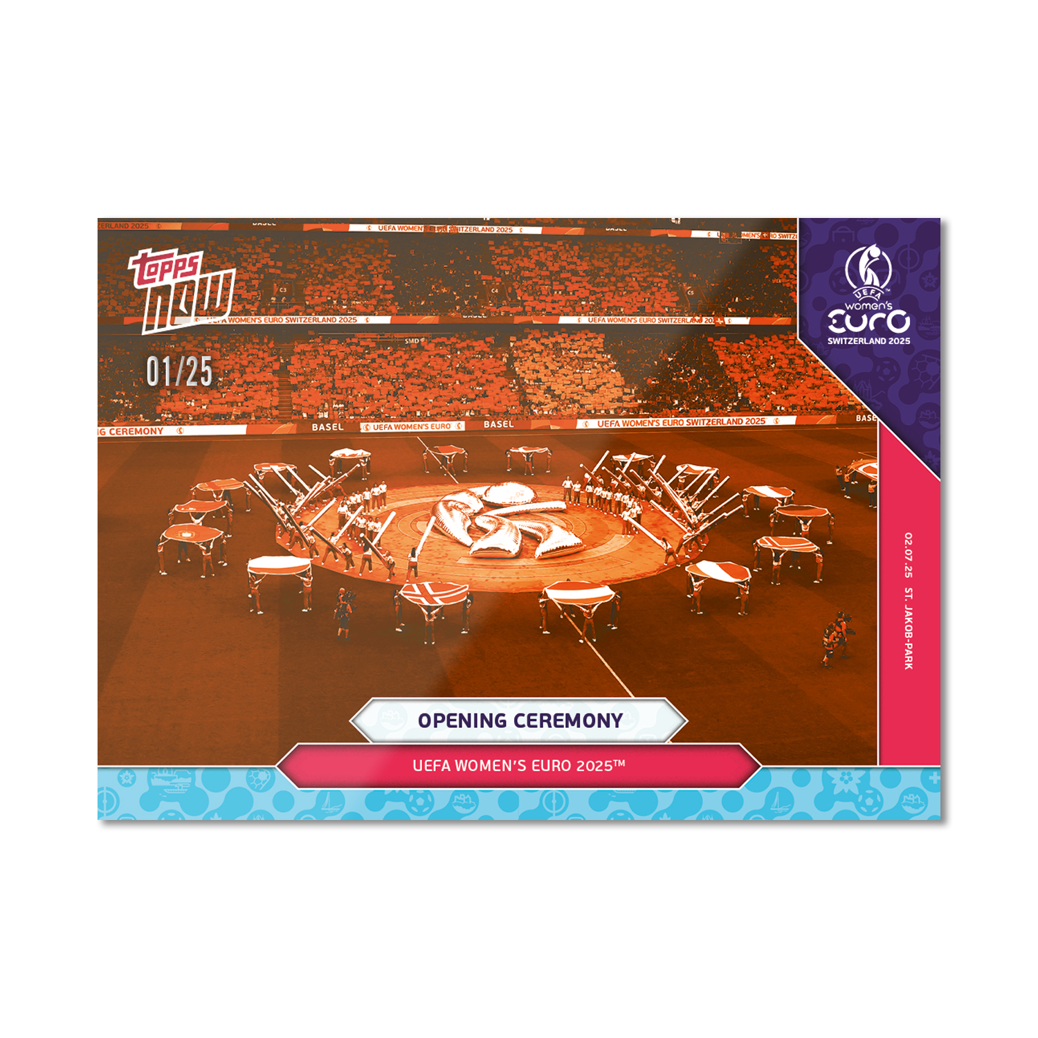 Opening Ceremony - UEFA Women’s EURO 2025™ Topps NOW - Card 1 - PR: 85 - Image 5