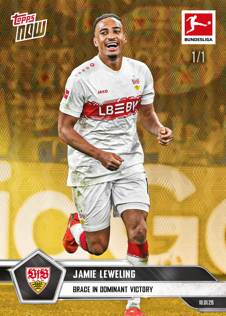 Jamie Leweling - 2025-26 Bundesliga Topps NOW - Card 93 - PR: 199 - Image 2
