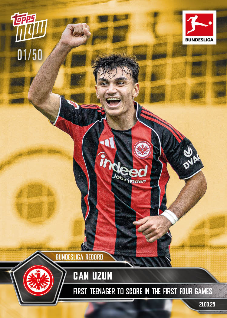 Can Uzun - 2025-26 Bundesliga Topps NOW - Card 29 - PR: 408 - Image 6