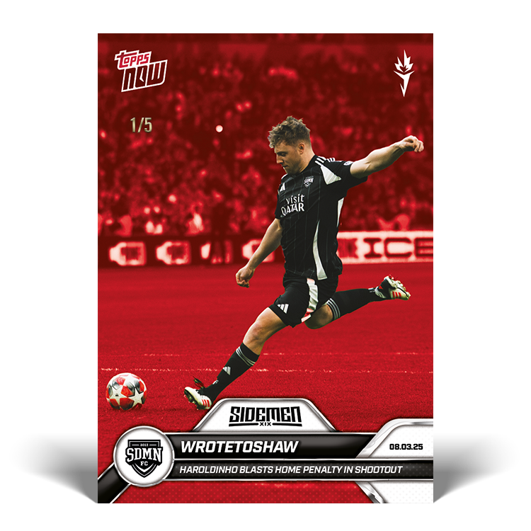 Wrotetoshaw - 2025 Sidemen Charity Match Topps NOW Card 15 - LOOK FOR AUTO - PR: 291 - Image 4