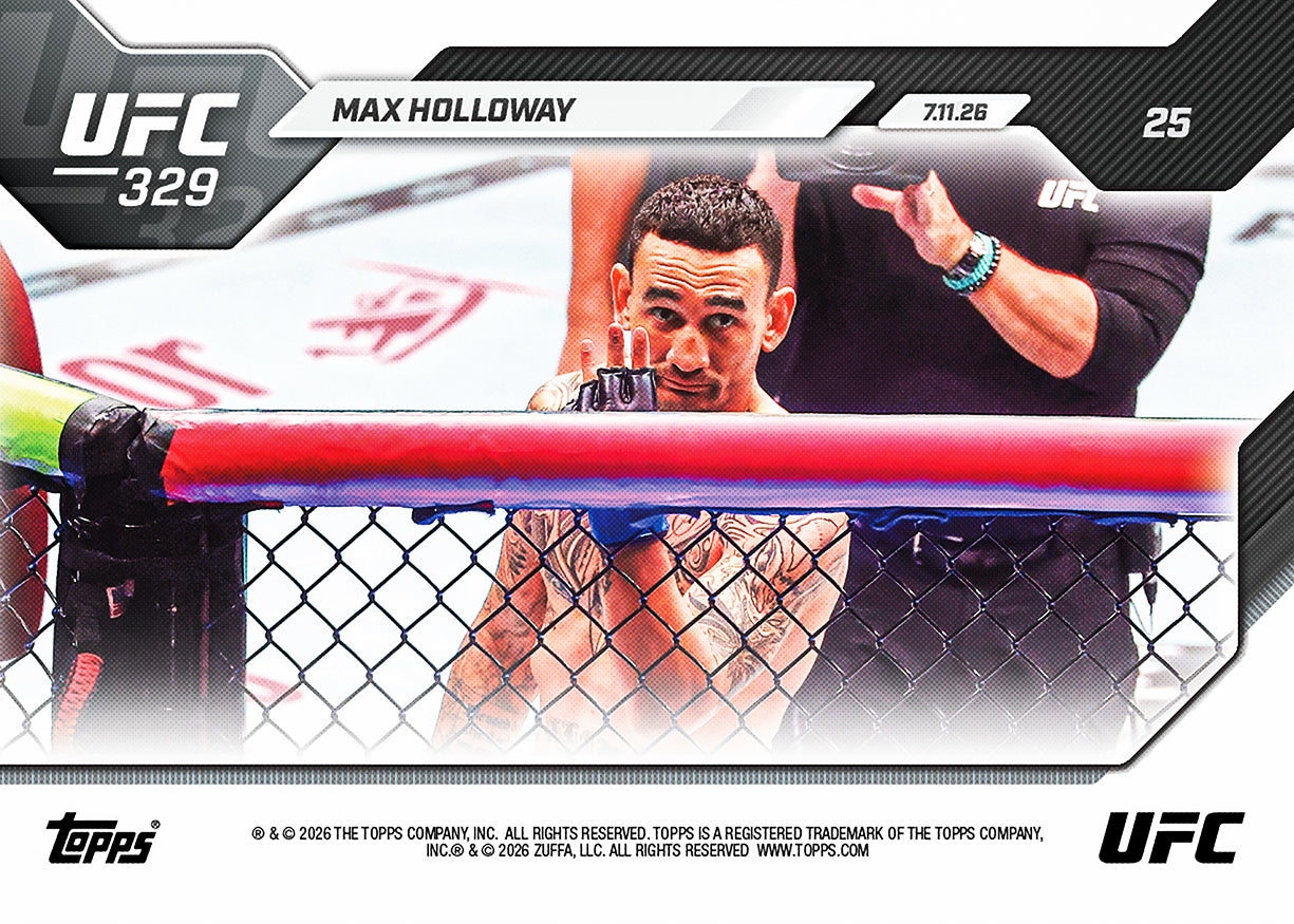 Max Holloway - 2026 UFC Topps NOW - Card 25 - PR: 2346 - Image 4