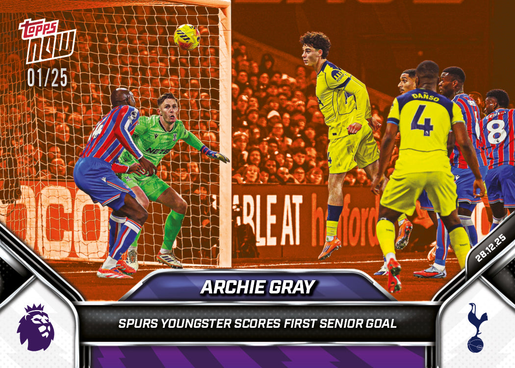 Archie Gray - 2025-26 Premier League Topps NOW - Card 90 - PR: 522 - Image 5