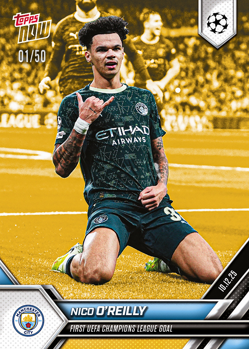 Nico O'Reilly - 2025-26 UCL Topps NOW - Card 68 - PR: 399 - Image 6